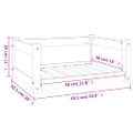 vidaXL Pelech pre psa 65,5x50,5x28 cm masívne borovicové drevo