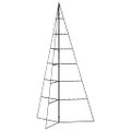 vidaXL Kovový vianočný dekoratívny stromček čierny 140 cm
