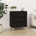vidaXL Komoda čierna 60x35x70 cm spracované drevo