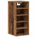 vidaXL Skrinky na topánky 2 ks staré drevo 32x35x70 cm drevotrieska