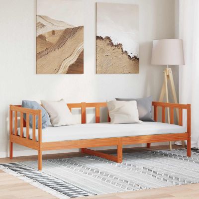 vidaXL Rám postele Včelí hnedý 90 x 190 cm Masívne borovicové drevo