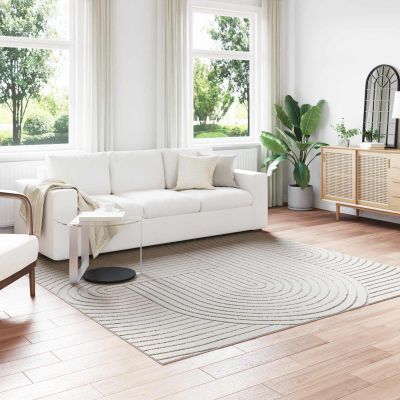 vidaXL Kusové koberce Štvorcový PALMERAS Krémová 240 x 240 cm