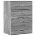 vidaXL Komody 2 ks sivý dub sonoma 60x39x80 cm kompozitné drevo
