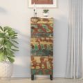 vidaXL Komoda 3 dvierka 40x33x110 cm masívne recyklov. drevo a železo