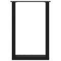 vidaXL Nohy k jedálenskému stolu v tvare U, 2 ks, čierne, 50 x (72-73) cm, oceľové