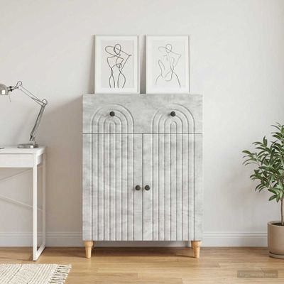 vidaXL Servírovacia skriňa Betónovo sivá 66 x 34,5 x 90 cm