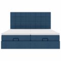 vidaXL Podnožka s matracmi modrá 160x200 cm látková