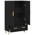vidaXL Highboard Čierny dub 70 x 31 x 115 cm Kompozitné drevo
