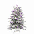 vidaXL Umelý Sklápací Vianočný Stromček Biela 120 cm PE a PVC