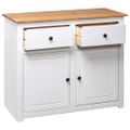 vidaXL Komoda biela 93x40x80 cm borovicový masív Panama Range