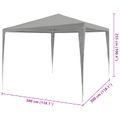 vidaXL Párty stan Svetlosivá 300 x 300 x 255 cm PE a oceľ