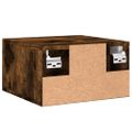 vidaXL Nástenný nočný stolík dymový dub 35x35x20 cm
