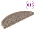 vidaXL Samolepiace nášľapy na schody vzhľad sisalu 15 ks 65x21x4 cm