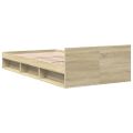 vidaXL Posteľný rám so zásuvkou dub sonoma 90x200 cm kompozitné drevo