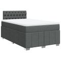 vidaXL Boxspring posteľ s matracom, tmavosivá 120x190 cm, látka