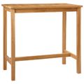 vidaXL Barový stôl Prírodná 110 x 60 x 105 cm Masívny teak