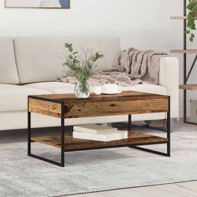 vidaXL Konferenčný stolík Staré drevo 80 x 50 x 40 cm Kompozitné drevo