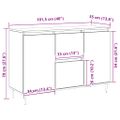 vidaXL Servírovacia skriňa Staré drevo 101,5 x 35 x 70 cm