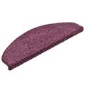 vidaXL Schodové rohože 15 ks 65x21x4 cm tmavo fialové polkruhové veľké
