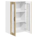 vidaXL Nástenný sklenený kabinet LUCCA Dub sonoma 60 x 31 x 100 cm