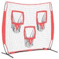 vidaXL Sieť na tréning bejzbalu Čierna 214,5 x 89,5 x 181 cm Polyester