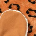 vidaXL Koberec v tvare leoparda, plyšový 139 cm, hnedý