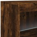 vidaXL Komoda s LED svetlami dymový dub 142,5x37x67 cm