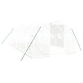 vidaXL Fóliovník s oceľovým rámom biely 18 m² 6x3x2 m