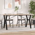 vidaXL Jedálenský stolík v tvare Y 160x80x75,5 cm borovica a oceľ