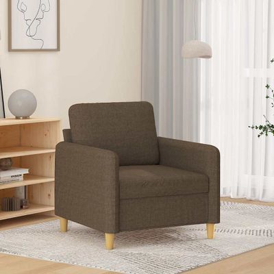 vidaXL Jednomiestna pohovka, hnedá 60 cm, látka