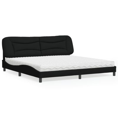 vidaXL Posteľ s matracom Hvar čierna 200x200 cm látka