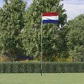 vidaXL Vlajka Holandska a tyč 5,5 m hliník