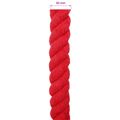 vidaXL Bavlnený povraz 60 mm 5 m Červená 100% bavlna