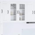 vidaXL Nástenný sklenený kabinet PORTO Biela 40 x 31 x 80 cm