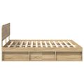 vidaXL Rám postele Sonoma 200 x 200 cm Masívne borovicové drevo