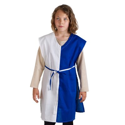 Tabard pre deti, modro-biely