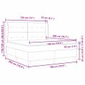 vidaXL Posteľ s pružinovým rámom Čierny 200 x 180 cm látka