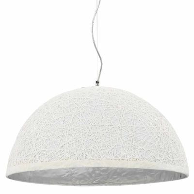 vidaXL Závesná lampa biela a strieborná Ø50 cm E27
