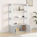 vidaXL Komoda biela 80x30x119,5 cm spracované drevo
