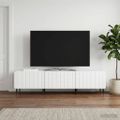 vidaXL TV skrinka Biela 147 x 34,5 x 32 cm Kompozitné drevo