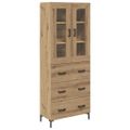 vidaXL Highboard 2 ks Remeselný dub 69,5 x 34 x 180 cm