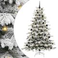 vidaXL Umelý Sklápací Vianočný Stromček Biela 240 cm PE a PVC