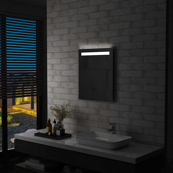 vidaXL Kúpeľňové nástenné zrkadlo s LED osvetlením 50x60 cm