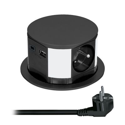 Zásuvka výsuvný blok Solight PP100B-PD20