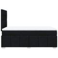 vidaXL Boxspring posteľ s matracom čierna 120x190 cm látka
