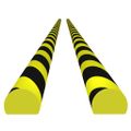 vidaXL Chrániče hrán 2 ks žlto-čierne 4x3x100 cm PU