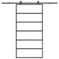 vidaXL Posuvné dvere s kovaním 102x205 cm ESG sklo a hliník