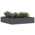 vidaXL Obrubník trávnika 60 x 60 x 13 cm Oceľ Antracitová
