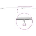 vidaXL Nosník plachty na prívesy 4 Strieborná 102-155 cm Hliník