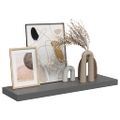 vidaXL Plávajúca nástenná polica, lesklá sivá 80x23,5x3,8 cm, MDF